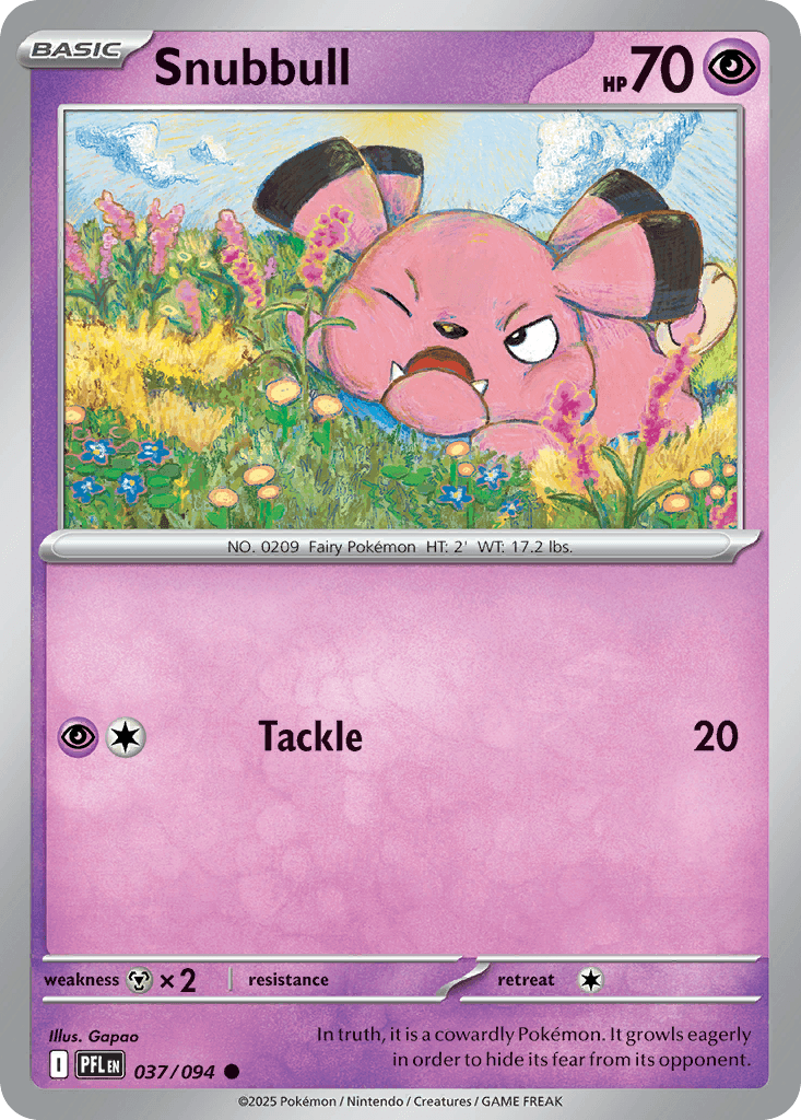 Snubbull — ME02: Phantasmal Flames Pokémon TCG card by Gapao
