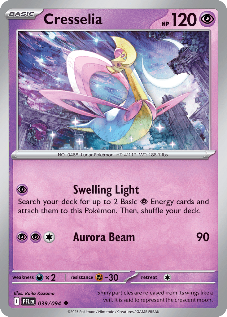 Cresselia — ME02: Phantasmal Flames Pokémon TCG card by Raita Kazama