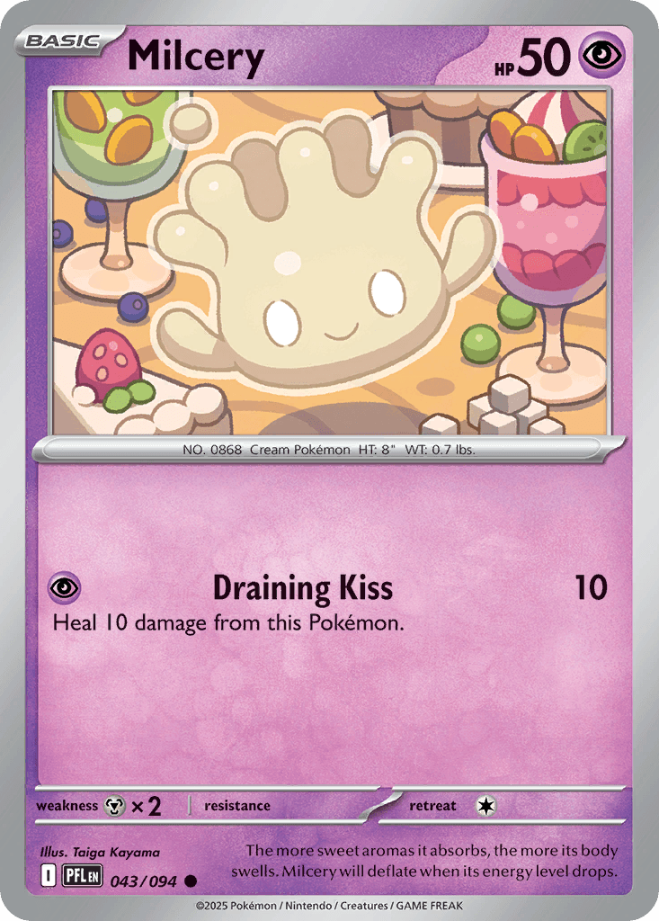 Milcery — ME02: Phantasmal Flames Pokémon TCG card by Taiga Kayama
