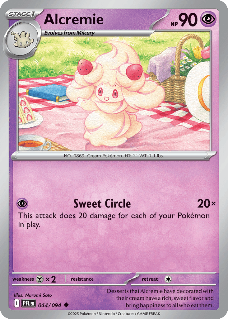 Alcremie — ME02: Phantasmal Flames Pokémon TCG card by Narumi Sato