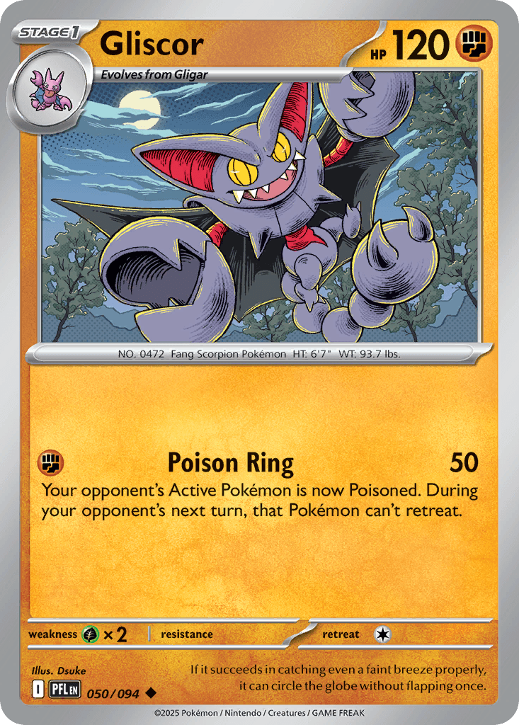 Gliscor — ME02: Phantasmal Flames Pokémon TCG card by Dsuke
