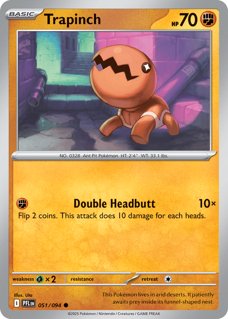 Trapinch — ME02: Phantasmal Flames Pokémon TCG card by Uta