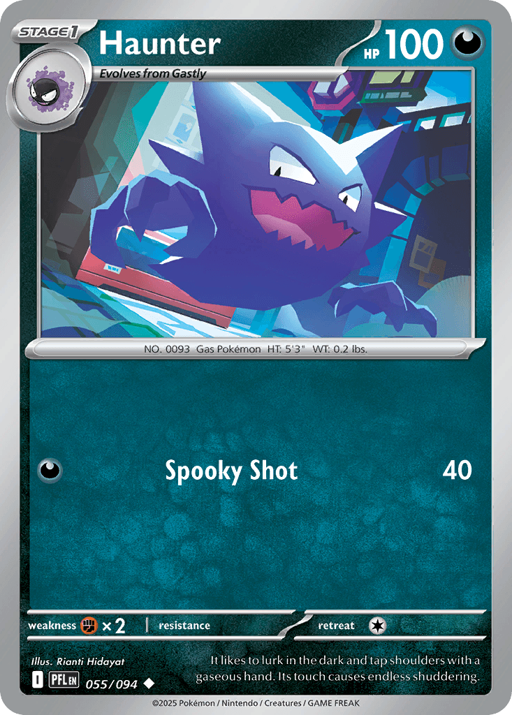Haunter — ME02: Phantasmal Flames Pokémon TCG card by Rianti Hidayat