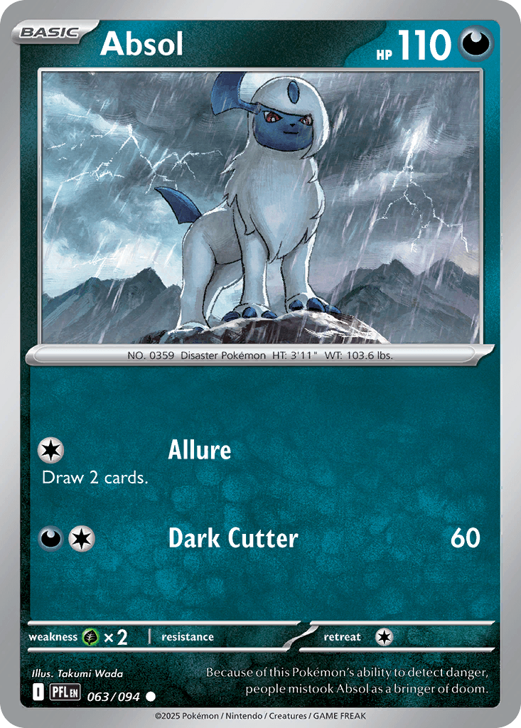 Absol — ME02: Phantasmal Flames Pokémon TCG card by Takumi Wada