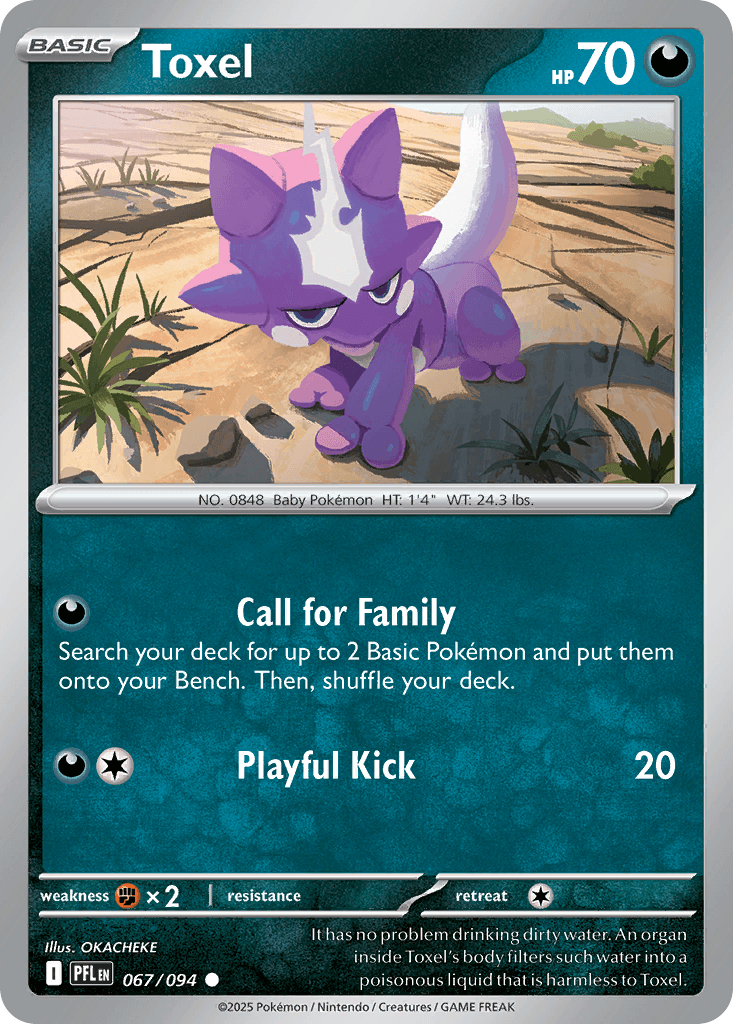Toxel — ME02: Phantasmal Flames Pokémon TCG card by OKACHEKE