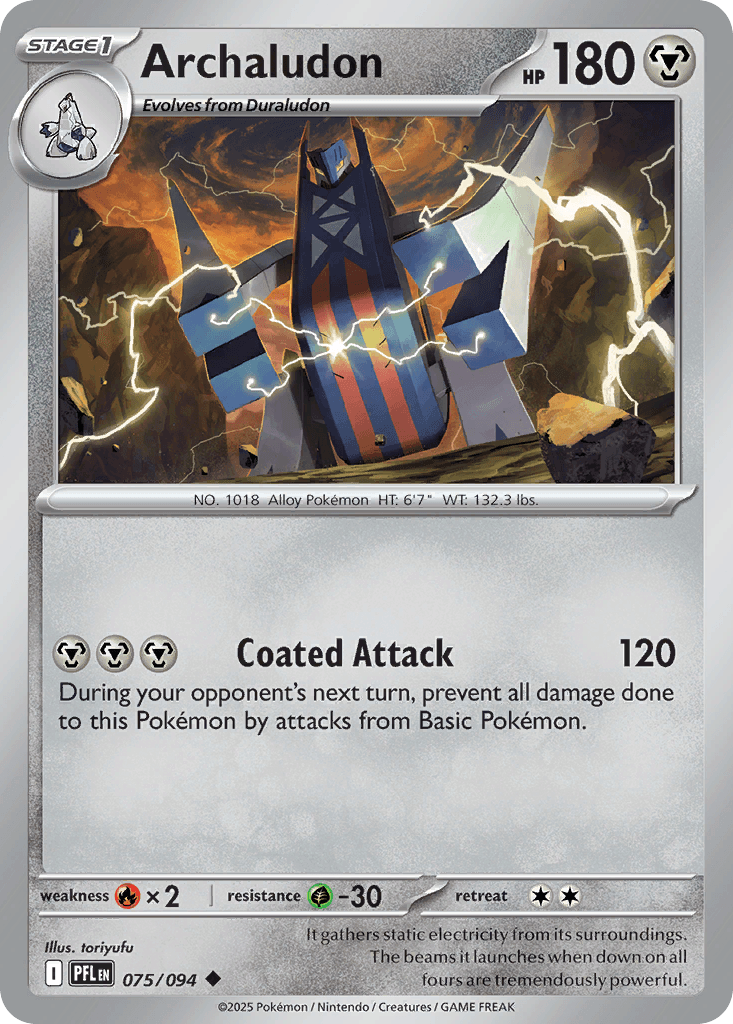 Archaludon — ME02: Phantasmal Flames Pokémon TCG card by toriyufu