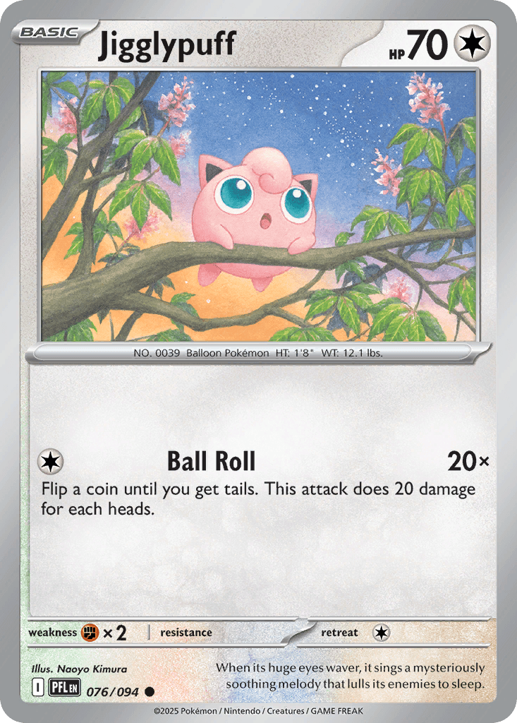 Jigglypuff — ME02: Phantasmal Flames Pokémon TCG card by Naoyo Kimura