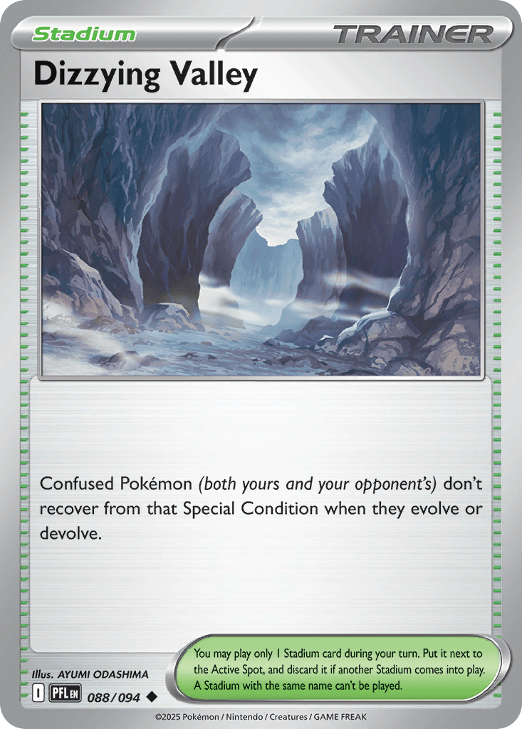 Dizzying Valley — ME02: Phantasmal Flames Pokémon TCG card by AYUMI ODASHIMA