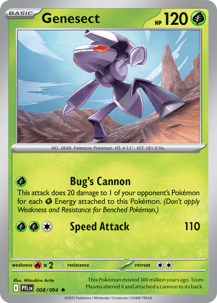 Genesect (Cosmos Holo) (Best Buy Exclusive) — Miscellaneous Cards & Products Pokémon TCG card by Mitsuhiro Arita