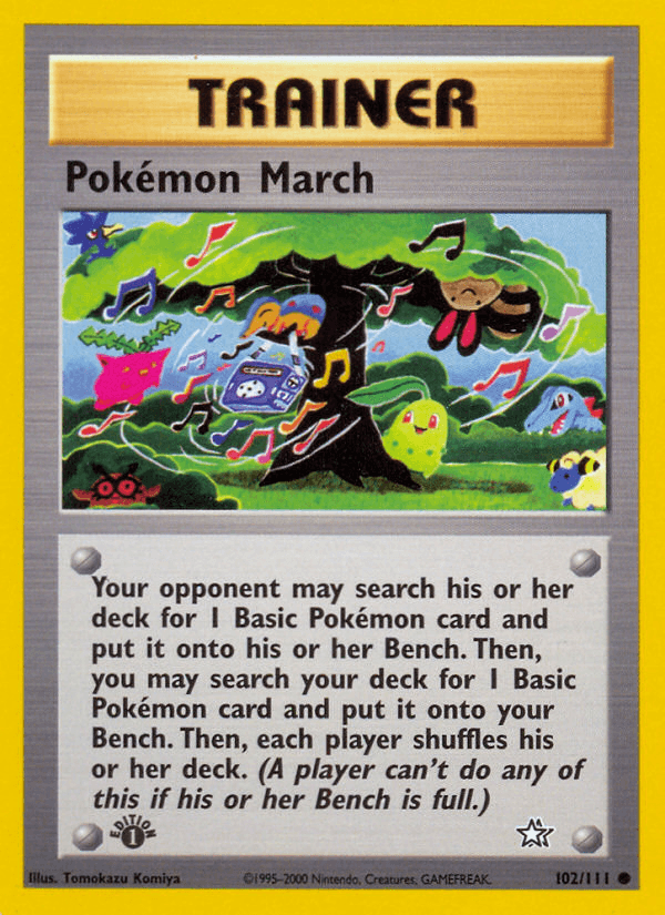 Pokemon March — Neo Genesis Pokémon TCG card by Tomokazu Komiya