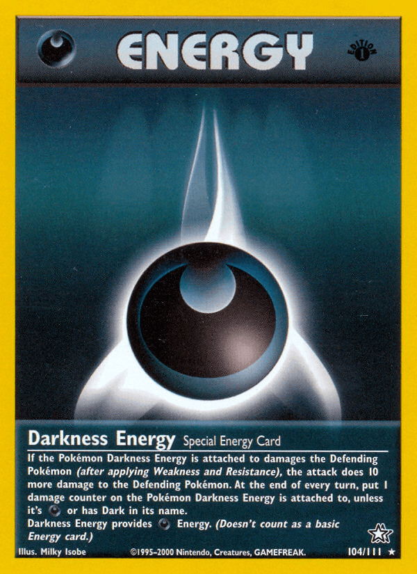 Darkness Energy — Neo Genesis Pokémon TCG card by Milky Isobe