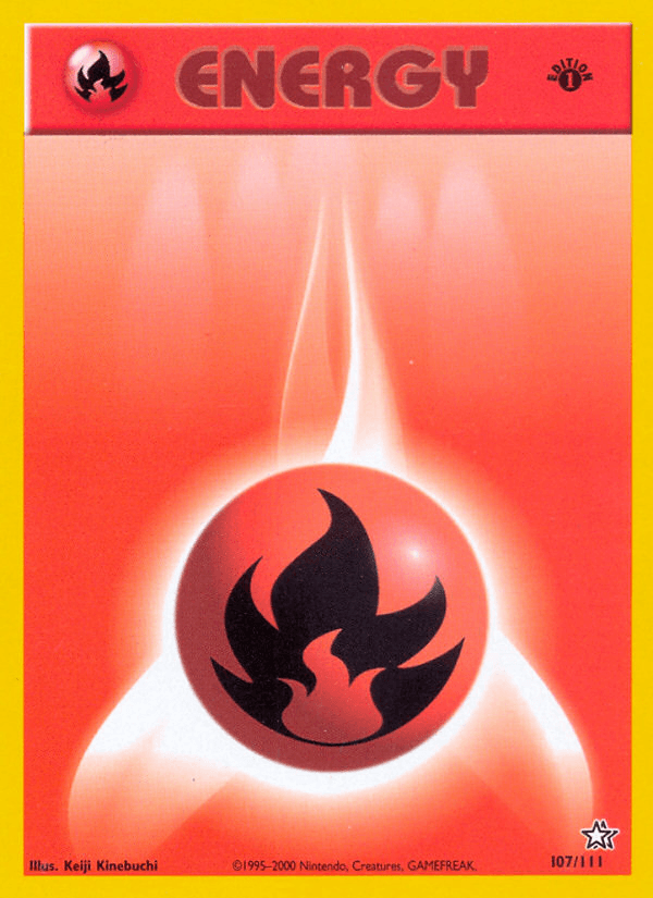 Fire Energy — Neo Genesis Pokémon TCG card by Keiji Kinebuchi