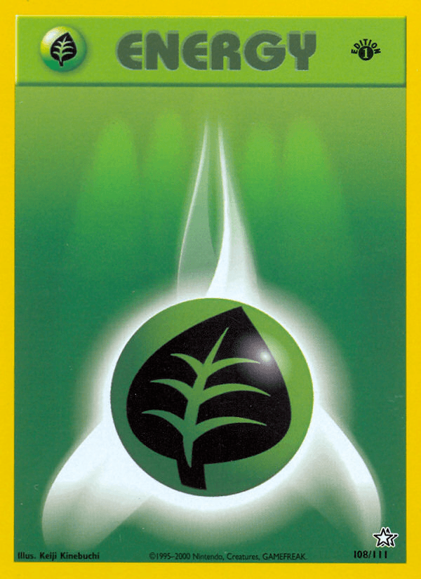 Grass Energy — Neo Genesis Pokémon TCG card by Keiji Kinebuchi