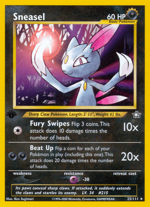 Sneasel — Neo Genesis Pokémon TCG card by Ken Sugimori