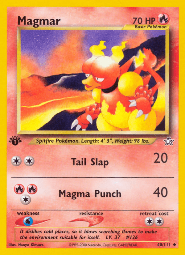 Magmar — Neo Genesis Pokémon TCG card by Naoyo Kimura