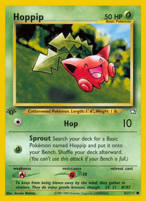 Hoppip — Neo Genesis Pokémon TCG card by Atsuko Nishida