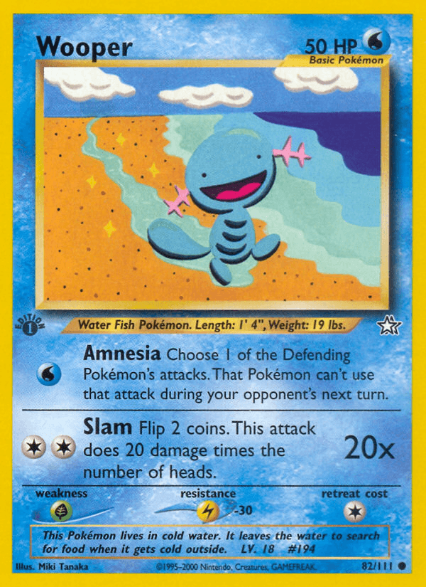 Wooper — Neo Genesis Pokémon TCG card by Miki Tanaka