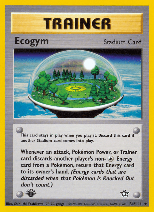 Ecogym — Neo Genesis Pokémon TCG card by Shin-ichi Yoshikawa, CR CG gangs