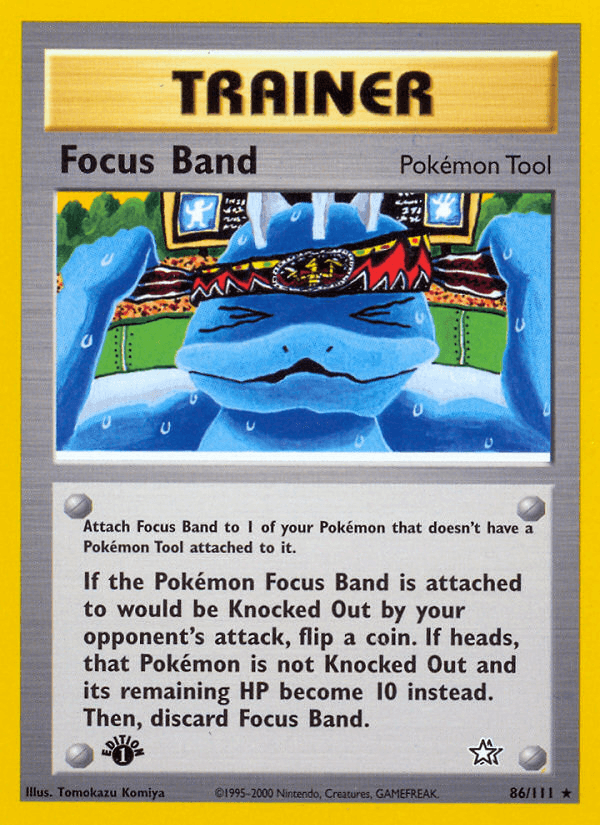 Focus Band — Neo Genesis Pokémon TCG card by Tomokazu Komiya