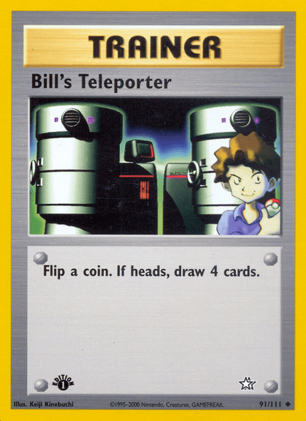 Bill's Teleporter — Neo Genesis Pokémon TCG card by Keiji Kinebuchi