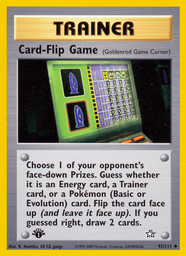 Card-Flip Game (Goldenrod Game Corner) — Neo Genesis Pokémon TCG card by K. Hoshiba