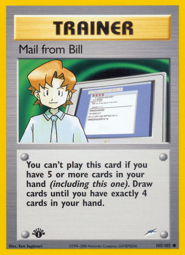 Mail from Bill — Neo Destiny Pokémon TCG card by Ken Sugimori