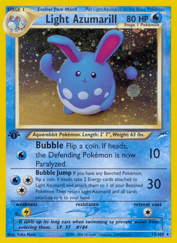 Light Azumarill — Neo Destiny Pokémon TCG card by Yuka Morii