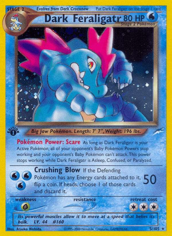 Dark Feraligatr — Neo Destiny Pokémon TCG card by Atsuko Nishida