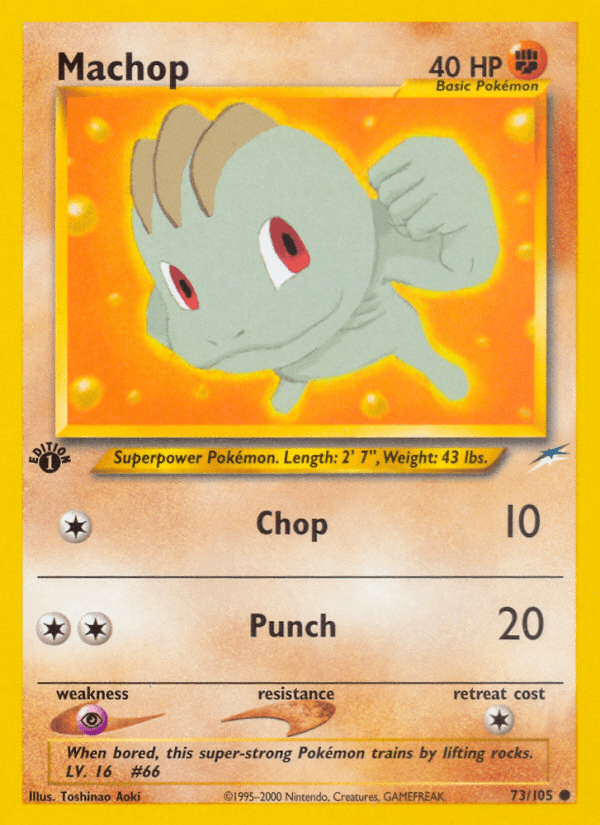 Machop — Neo Destiny Pokémon TCG card by Toshinao Aoki