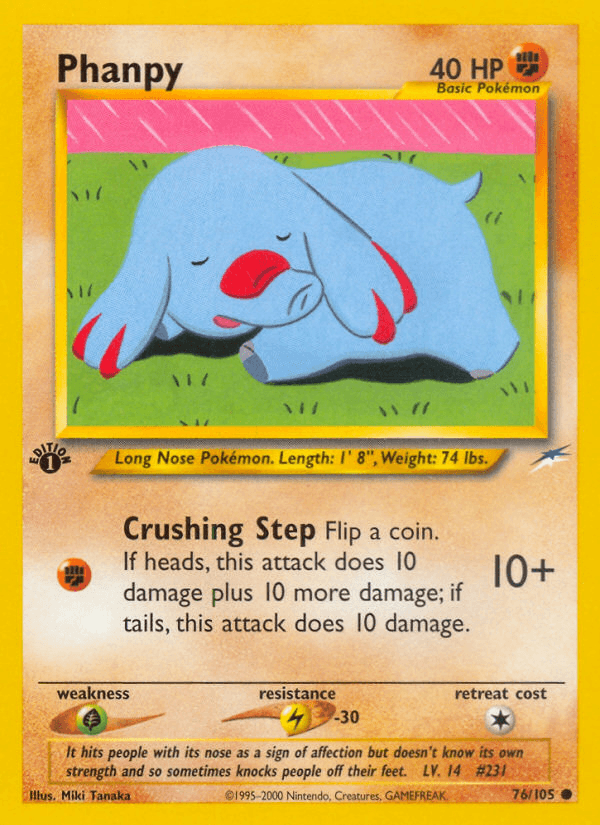 Phanpy — Neo Destiny Pokémon TCG card by Miki Tanaka