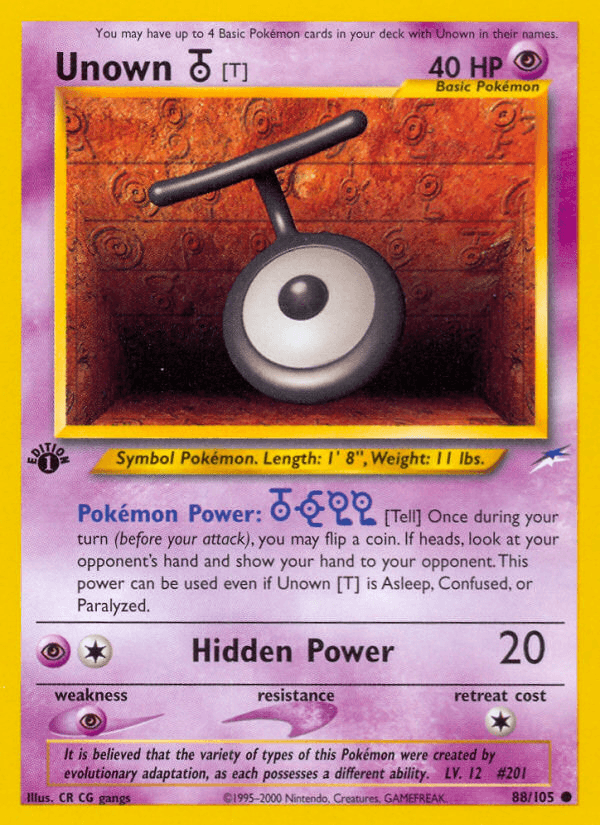 Unown [T] — Neo Destiny Pokémon TCG card by CR CG gangs
