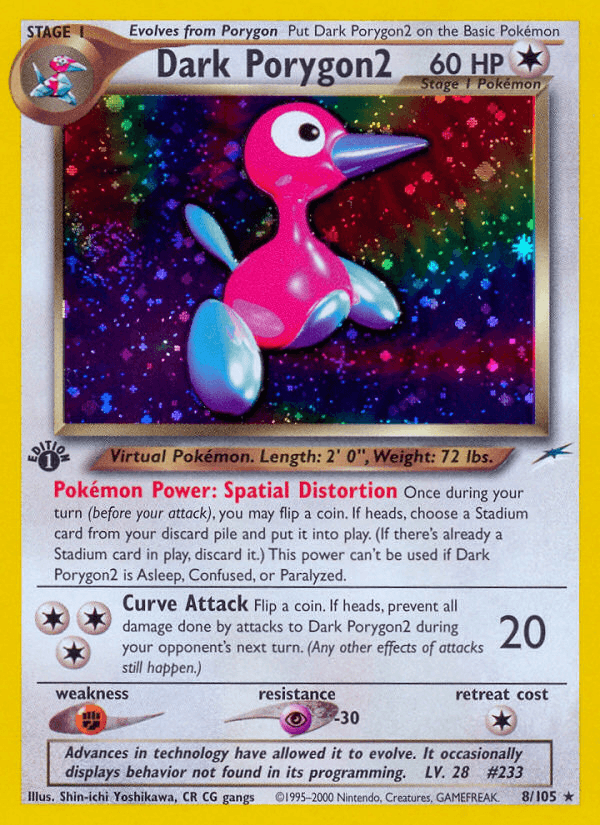 Dark Porygon2 — Neo Destiny Pokémon TCG card by Shin-ichi Yoshikawa, CR CG gangs