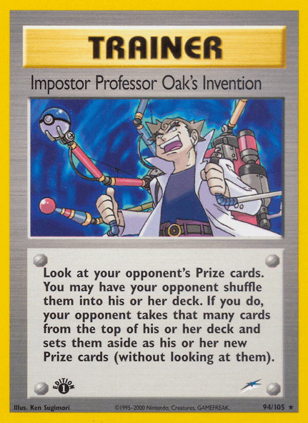 Impostor Professor Oak's Invention — Neo Destiny Pokémon TCG card by Ken Sugimori
