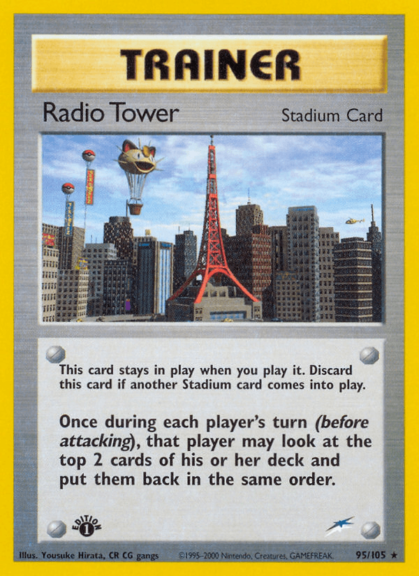Radio Tower — Neo Destiny Pokémon TCG card by Yousuke Hirata, CR CG gangs