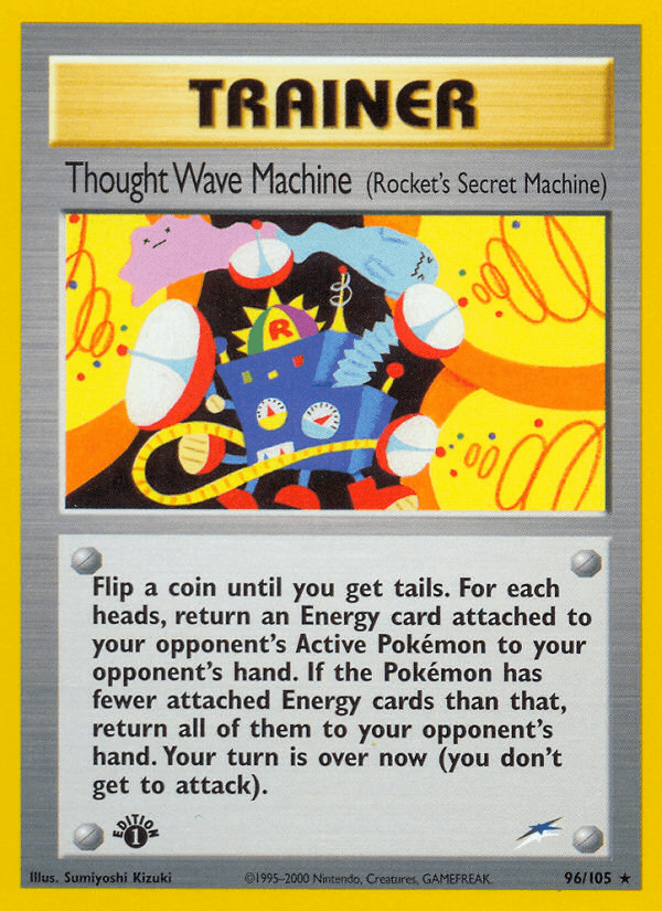 Thought Wave Machine (Rocket's Secret Machine) — Neo Destiny Pokémon TCG card by Sumiyoshi Kizuki