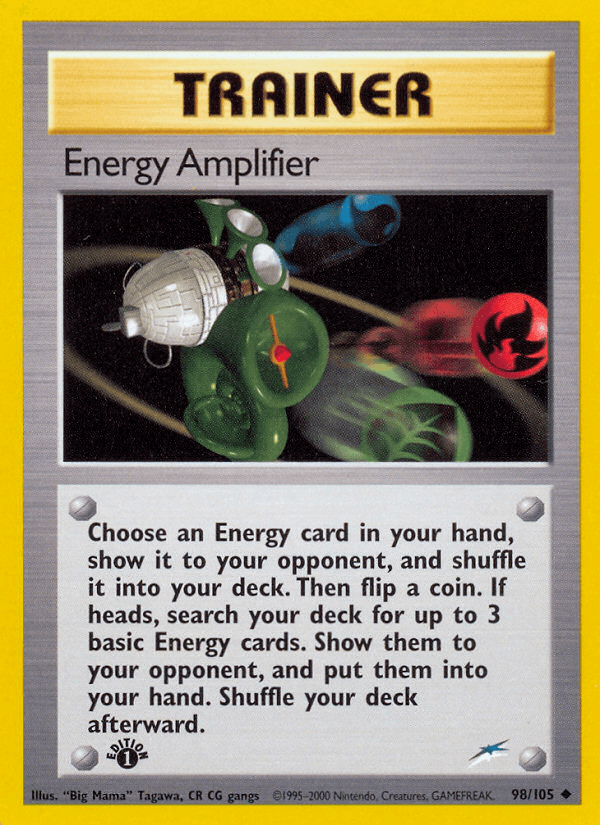 Energy Amplifier — Neo Destiny Pokémon TCG card by "Big Mama" Tagawa, CR CG gangs