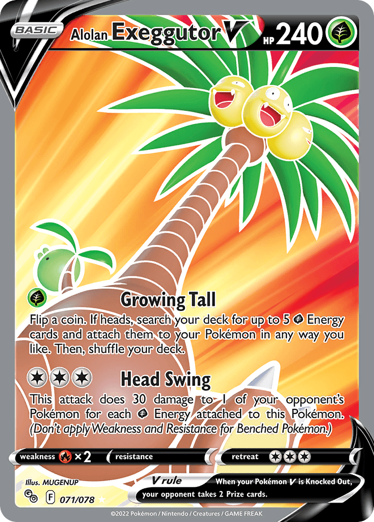 Alolan Exeggutor V — Pokemon GO Pokémon TCG card by MUGENUP