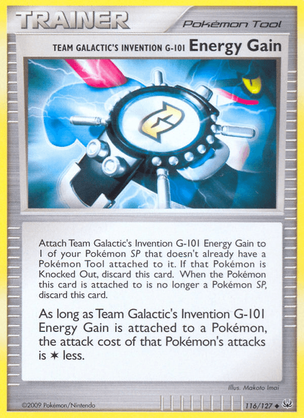 Team Galactic's Invention G-101 Energy Gain — Platinum Pokémon TCG card by Makoto Imai