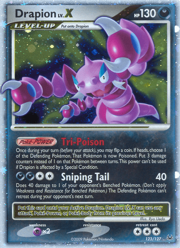 Drapion LV.X — Platinum Pokémon TCG card by Ryo Ueda