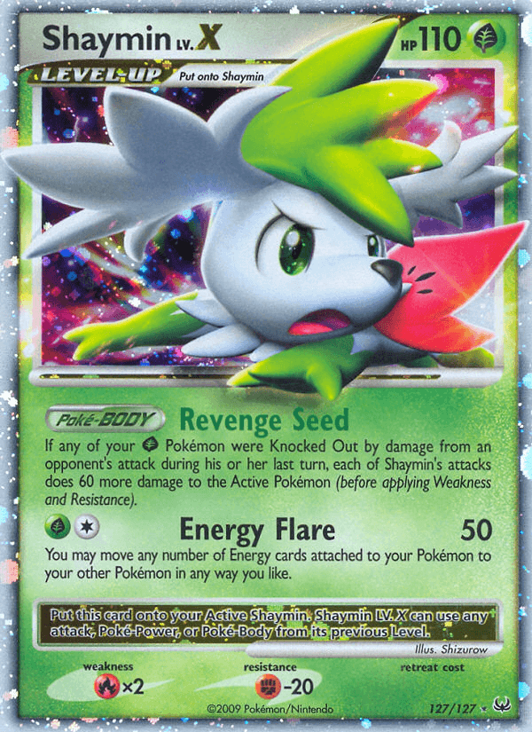 Shaymin Lv.X (Sky Forme) — Platinum Pokémon TCG card by Mitsuhiro Arita