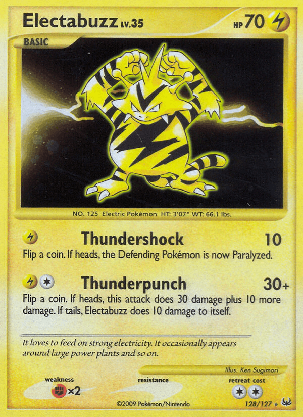 Electabuzz — Platinum Pokémon TCG card by Ken Sugimori