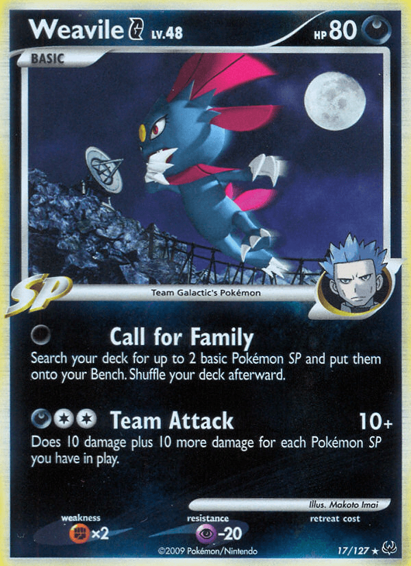 Weavile G — Platinum Pokémon TCG card by Makoto Imai