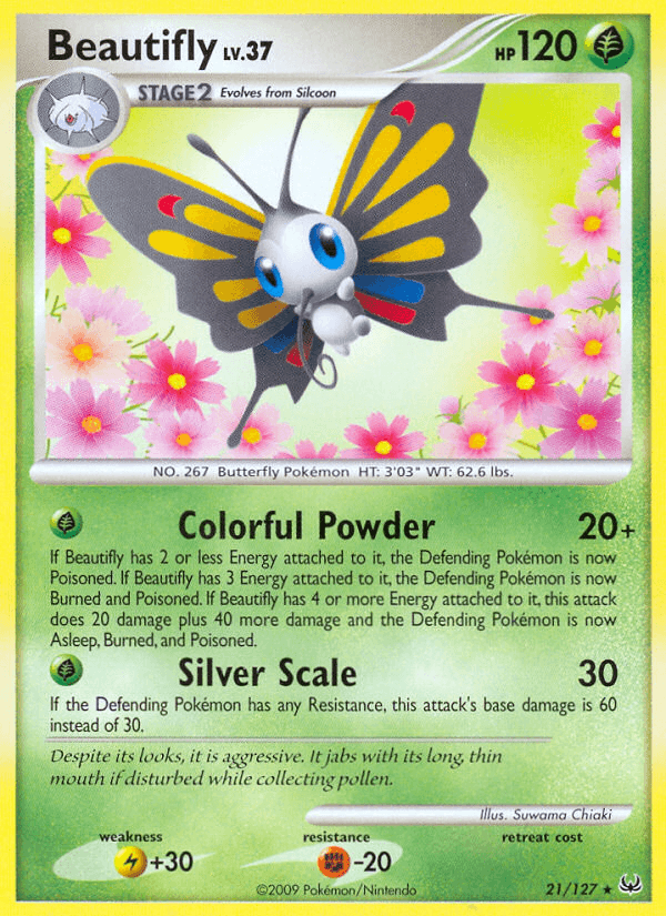 Beautifly — Platinum Pokémon TCG card by Suwama Chiaki