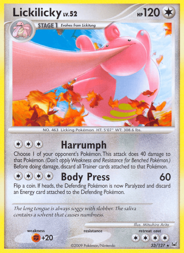 Lickilicky — Platinum Pokémon TCG card by Mitsuhiro Arita