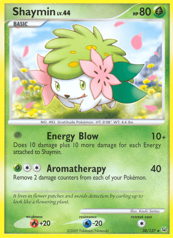Shaymin (38) — Platinum Pokémon TCG card by Kouki Saitou