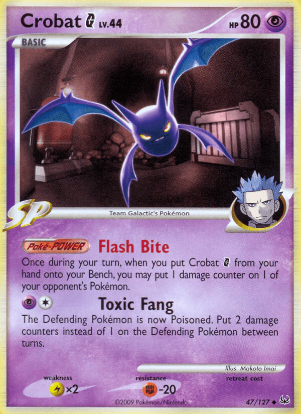 Crobat G — Platinum Pokémon TCG card by Makoto Imai