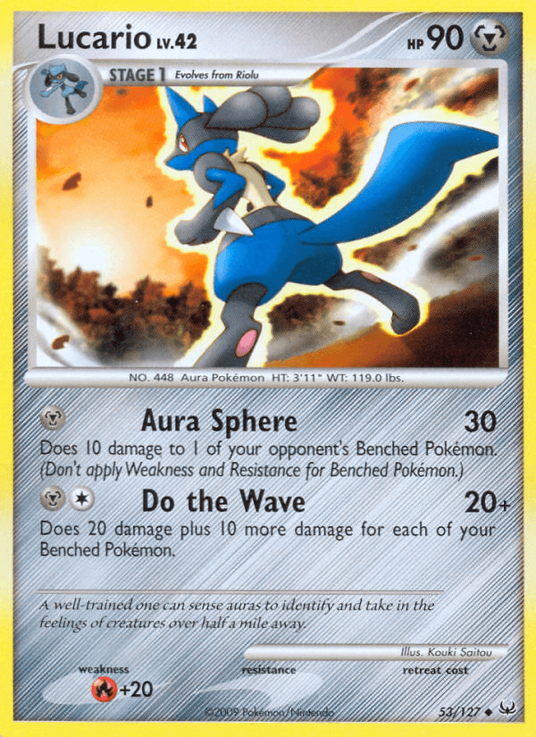 Lucario — Platinum Pokémon TCG card by Kouki Saitou