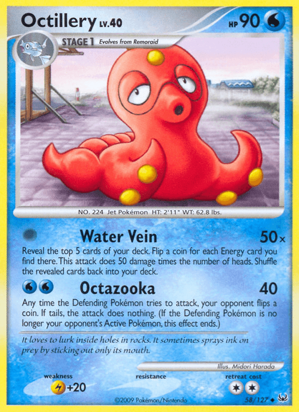 Octillery — Platinum Pokémon TCG card by Midori Harada