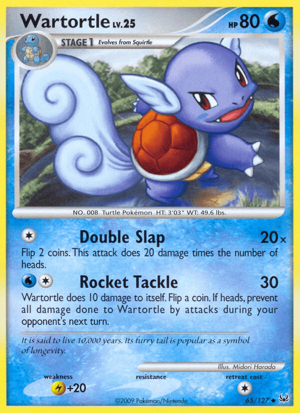 Wartortle — Platinum Pokémon TCG card by Midori Harada