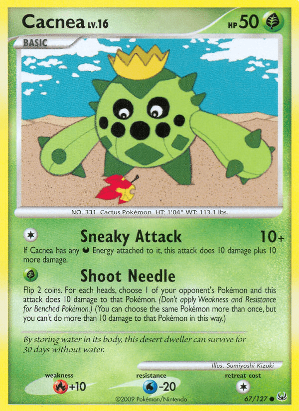 Cacnea — Platinum Pokémon TCG card by Sumiyoshi Kizuki